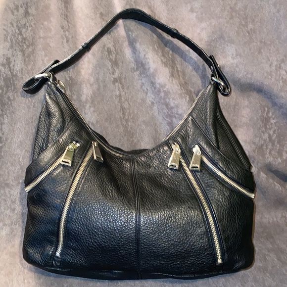 Calvin Klein Handbags - Calvin Klein black leather shoulder purse